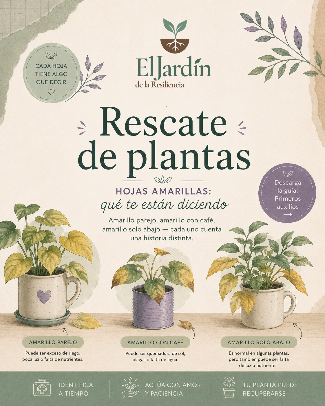 Portada: Primeros auxilios de plantas
