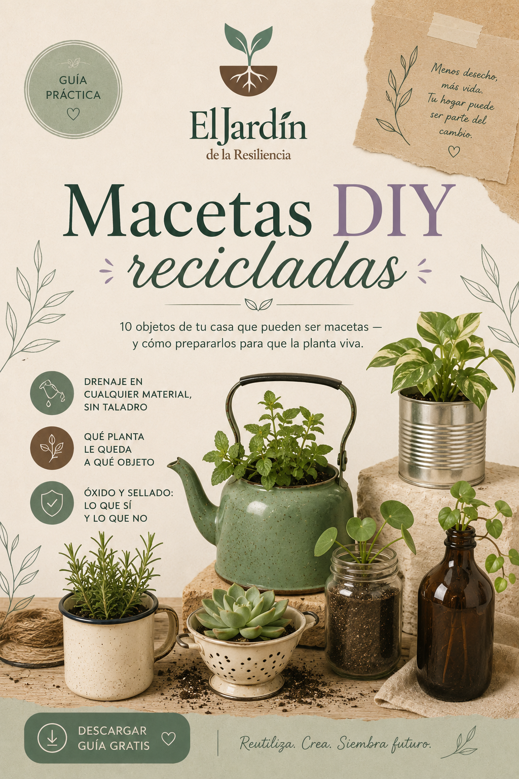 Portada: Macetas DIY recicladas