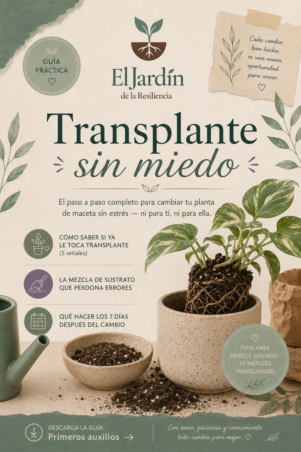 Guía: Transplante sin miedo