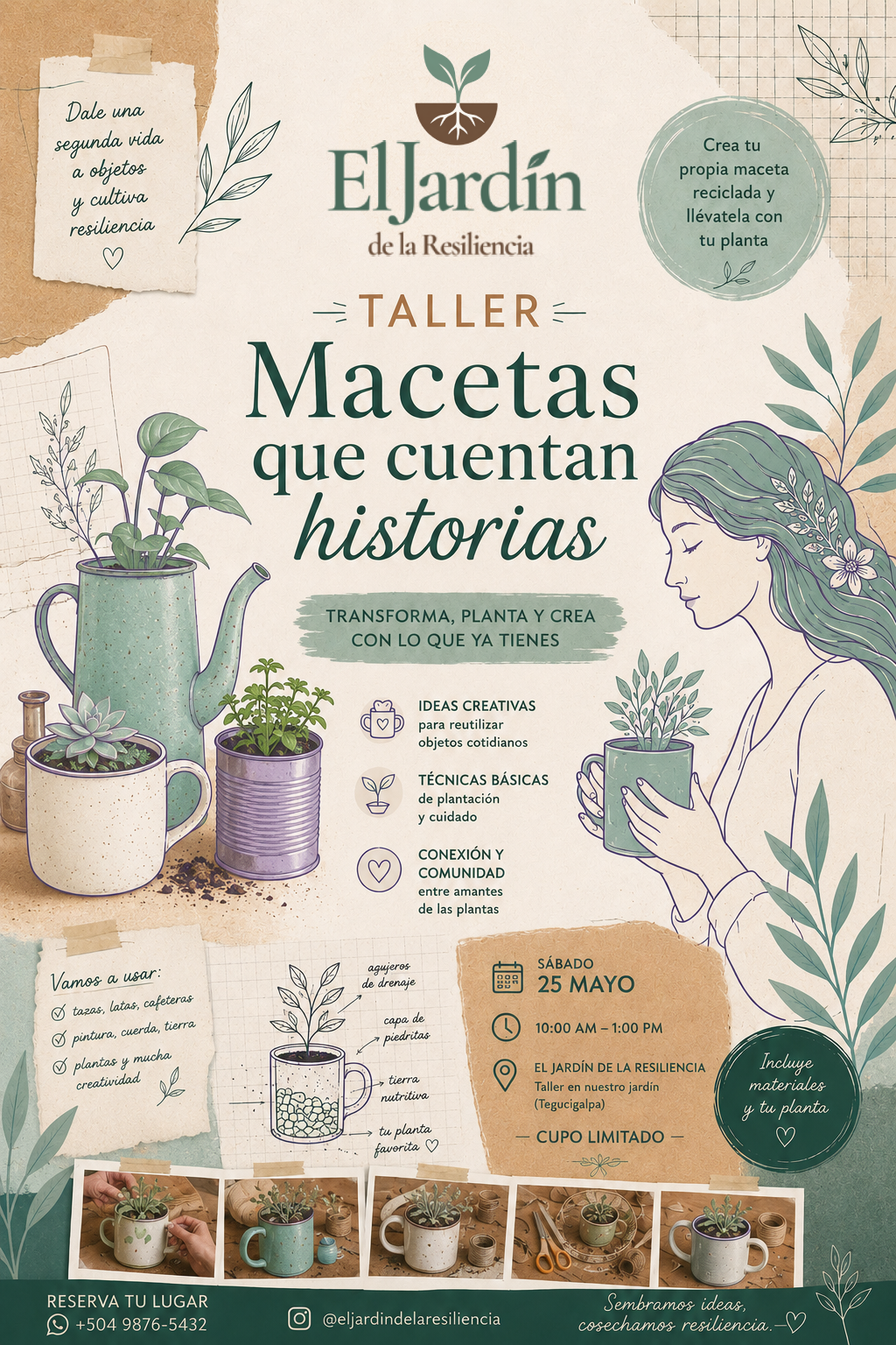 Poster del taller Macetas con historia
